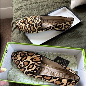 Sam Edelman Leopard Print Loafers in Tan and Black